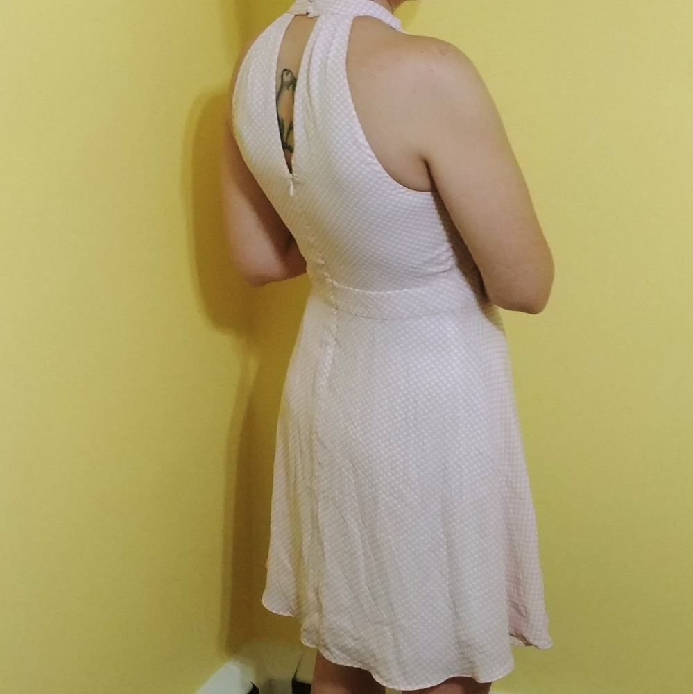 Express Pink Polka Dot Dress